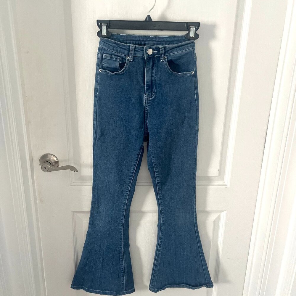 Blue Flared Leg Jeans Womens XS
